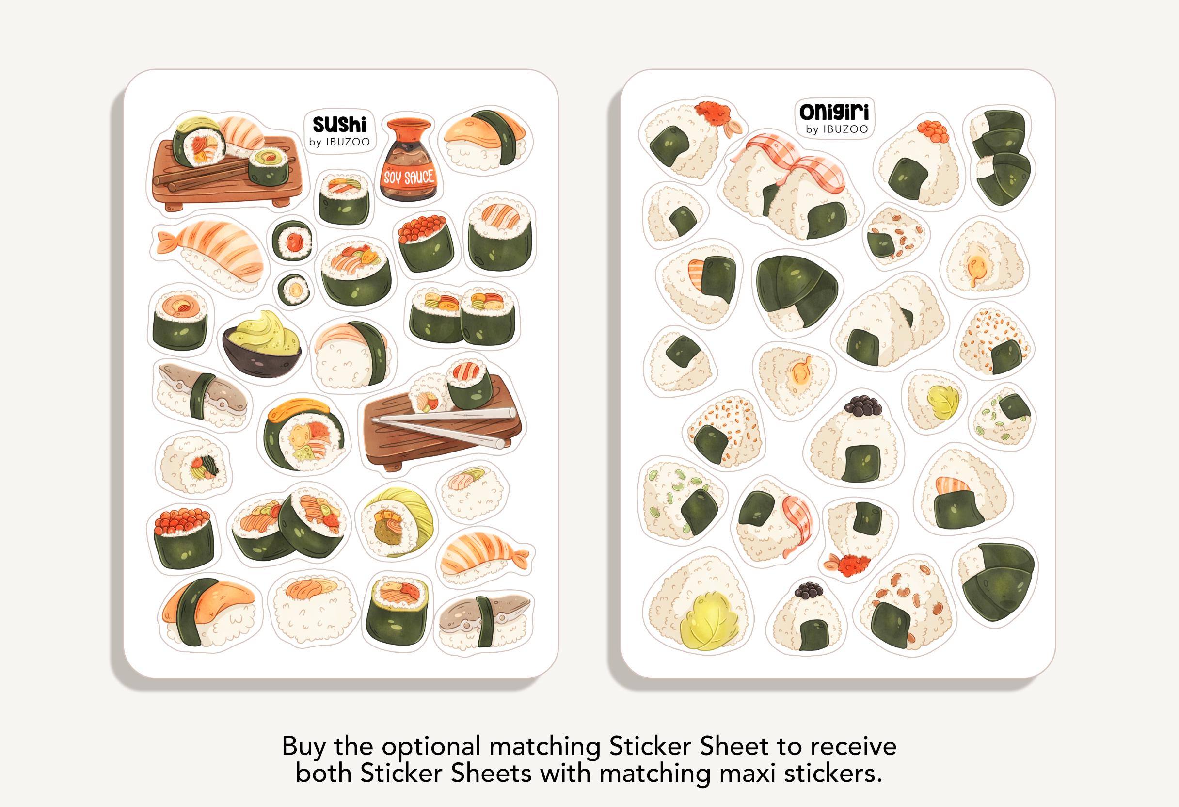 Sticker Sheet Sushi | Bullet Journal - Scrapbook - Planner - Decoration ...