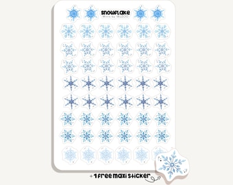 Sticker Sheet Snowflake Minis | Bullet Journal - Scrapbook - Planner - Decoration - Winter - Snow - Tracker