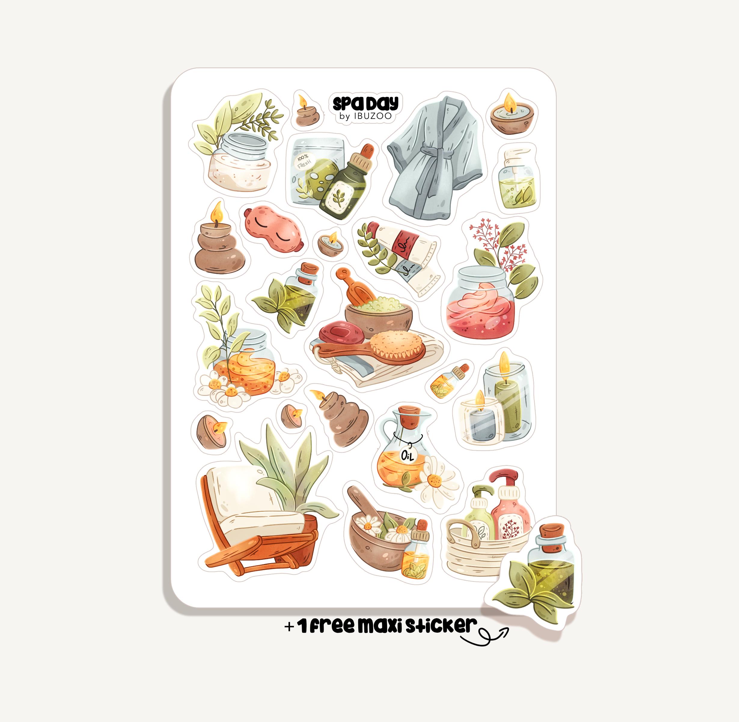 Sticker Sheet Spa Day | Bullet Journal - Scrapbook - Planner ...