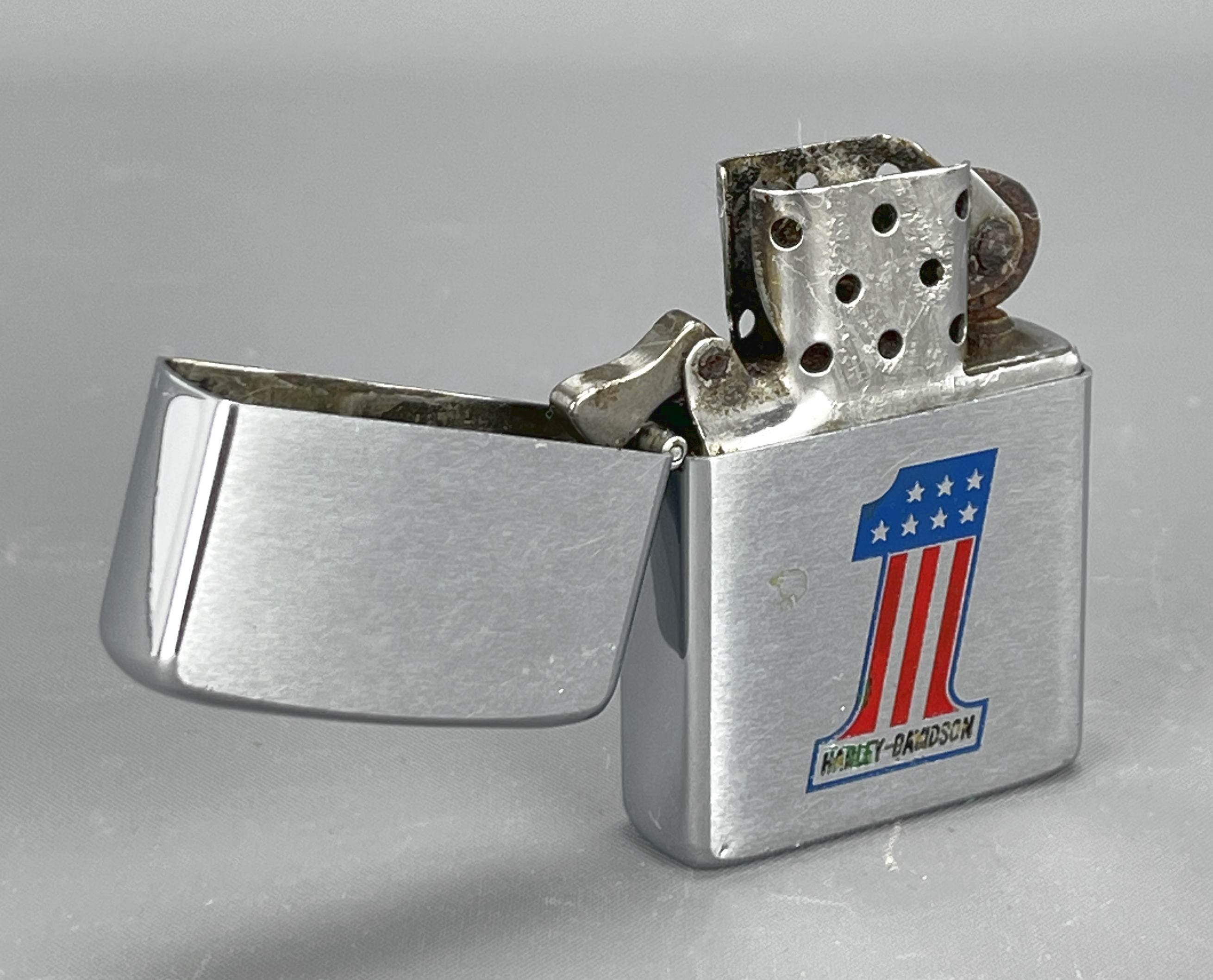 ZIPPO Vintage (1978) HARLEY DAVIDSON Enamel No.1 U.S.A. Flag 