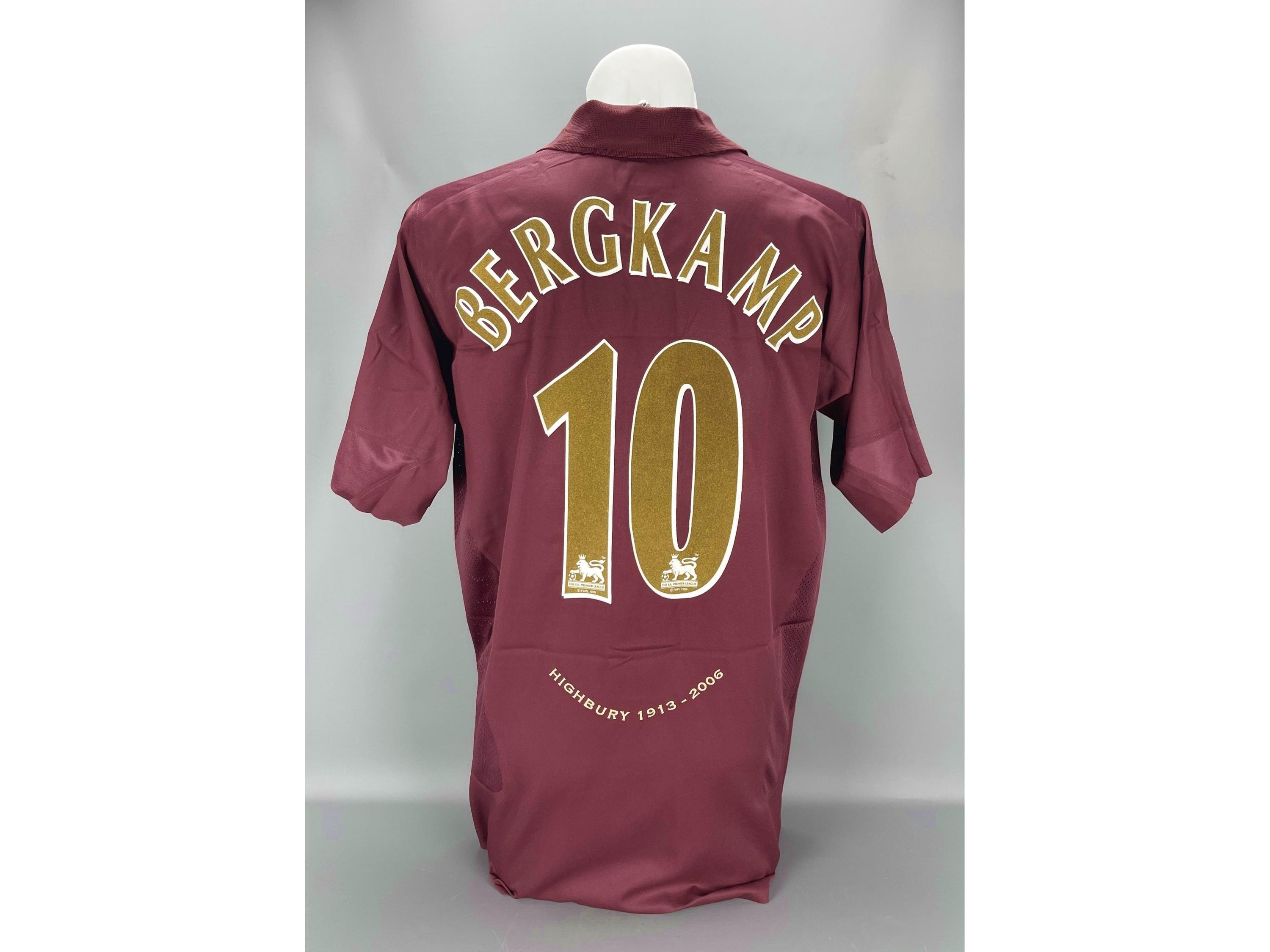 本物のデニス・ベルカンプ 試合着用シャツ 2005-06 アーセナルの