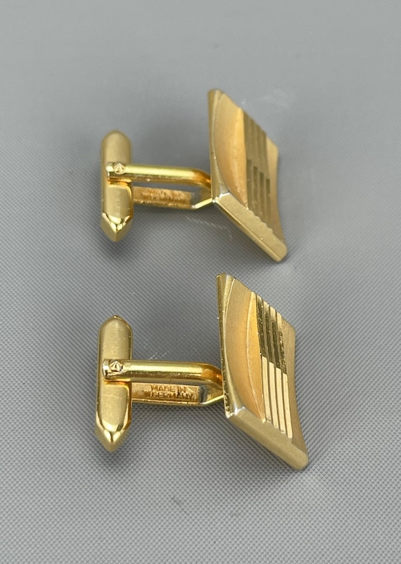 Boutons De Manchette Anciens Dorés Laminés - Occasion, Référence Allemagne 102616
