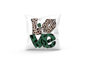 St Patrick’s Day March 17 Clover Pillow Cover - St Patrick's Day Pillow Cover