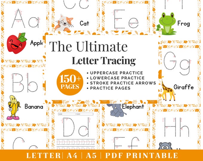 Alphabet Worksheets | Printable Writing Worksheets Templates | Handwriting Practice Worksheets For Kids | Preschool Lettering Worksheets