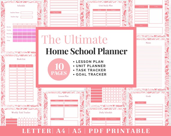 Printable Home School Planner Homeschool Schedule - Etsy
