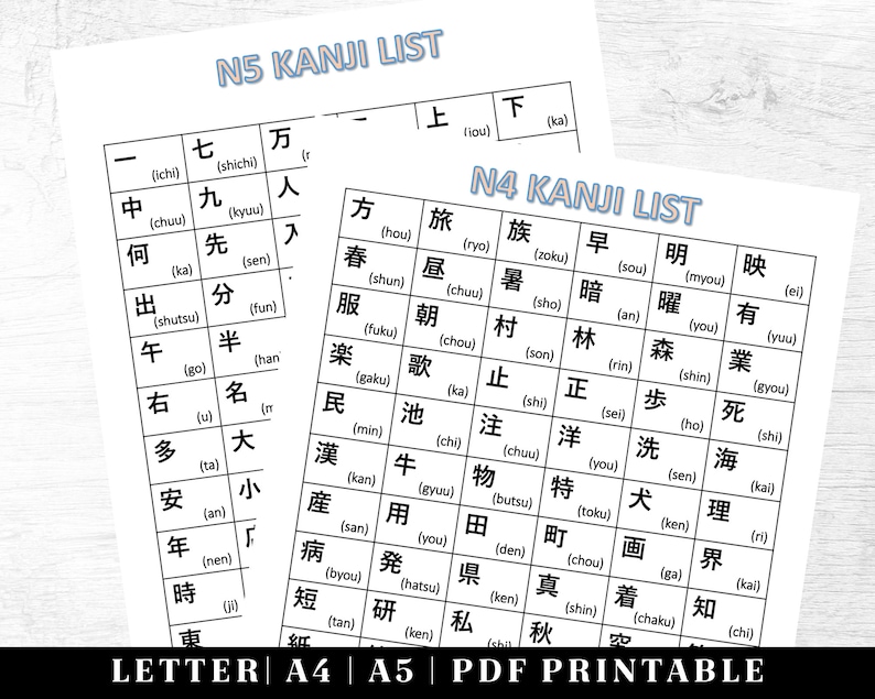 japanese-language-workbook-printable-japanese-calligraphy-etsy