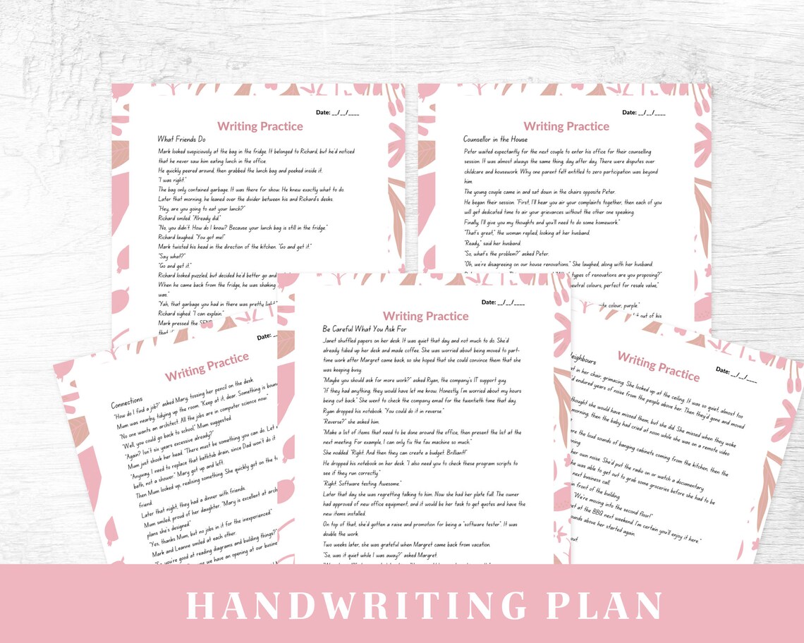 Printable Handwriting Practice Guide Neat Handwriting - Etsy