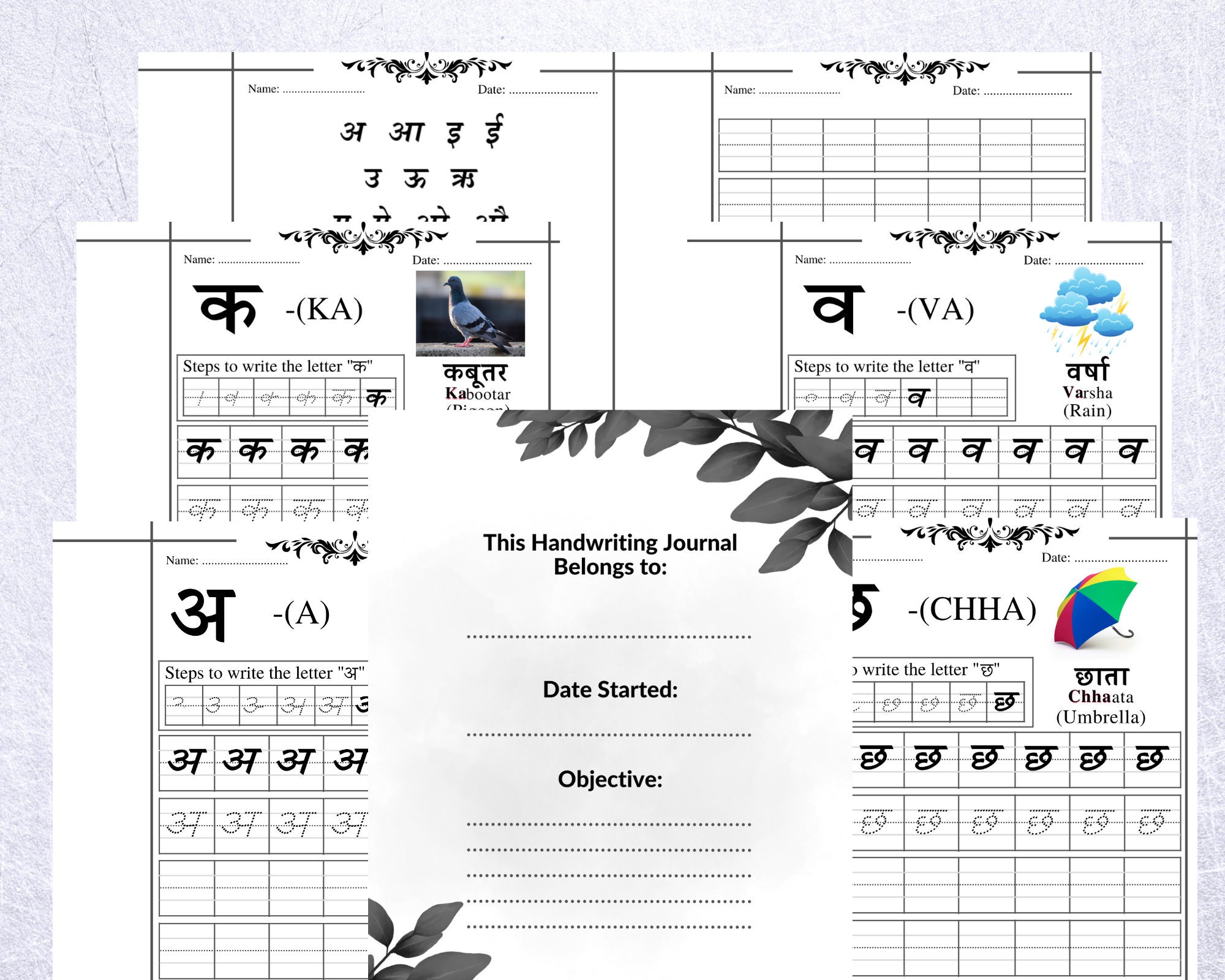 Hindi Handwriting Practice Worksheets Hindi Printable Neat Handwriting