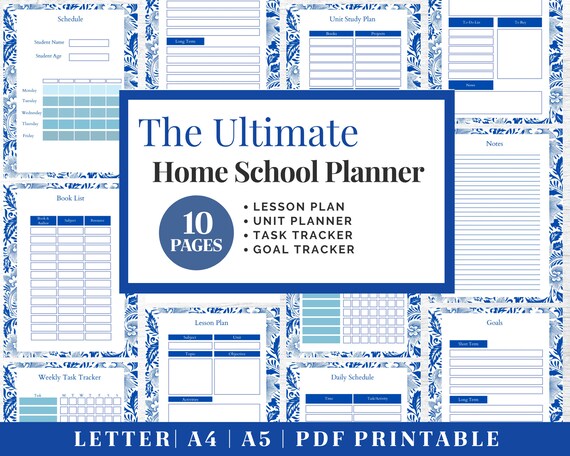 Printable Home School Planner Homeschool Schedule | Etsy