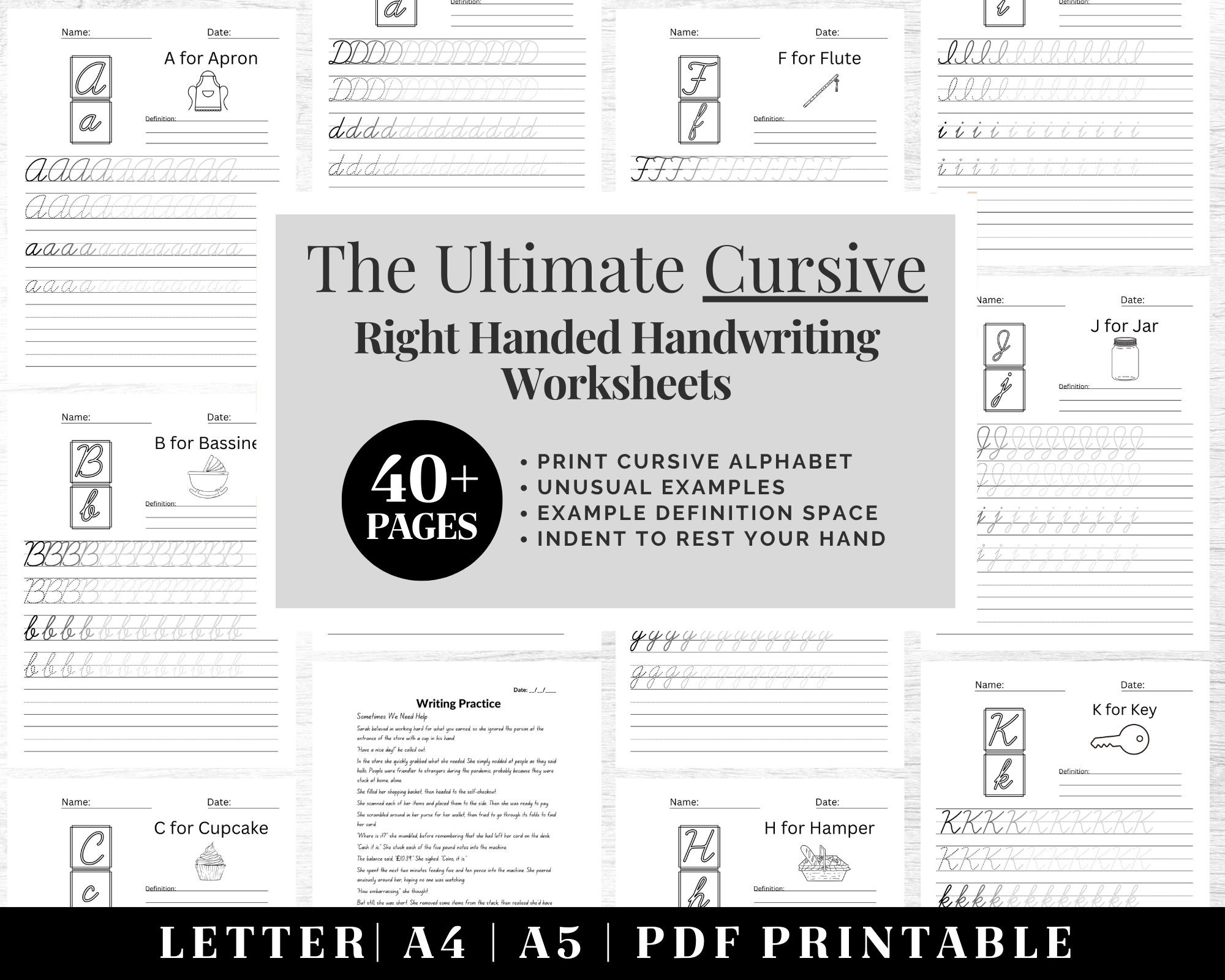 Cursive Handwriting Practice Worksheets Printable Neat Handwriting