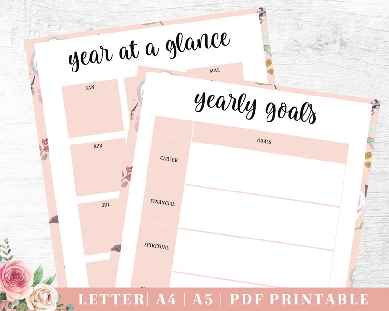 Productivity Planner Printable Daily Weekly Monthly Tracker - Etsy