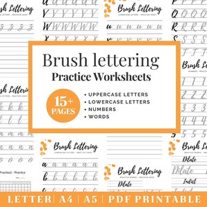 Lerne moderne Kalligraphie | Druckbares Handlettering Arbeitsblatt | Brushlettering-Übungen | Handschrift für Erwachsene | Procreate Schriftzug