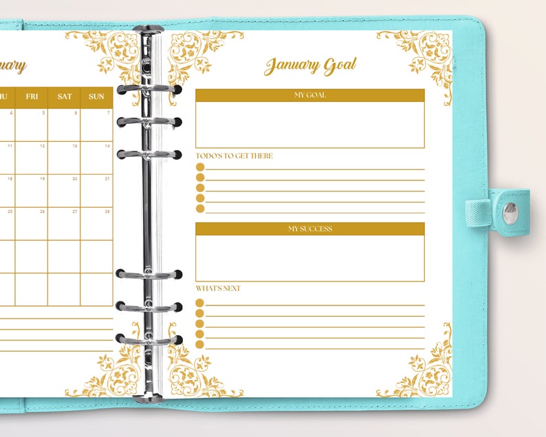 All in One 2024 Digital Planner Printable Monthly Planner Student