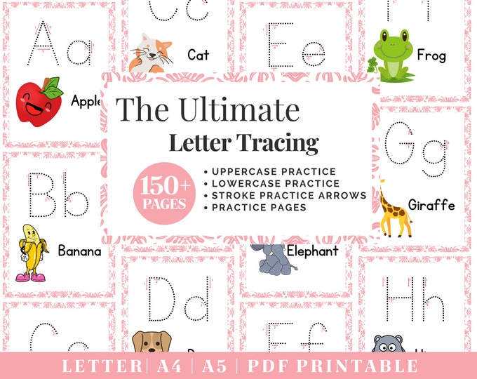 Alphabet Worksheets | Printable Writing Worksheets Templates | Handwriting Practice Worksheets For Kids | Preschool Lettering Worksheets