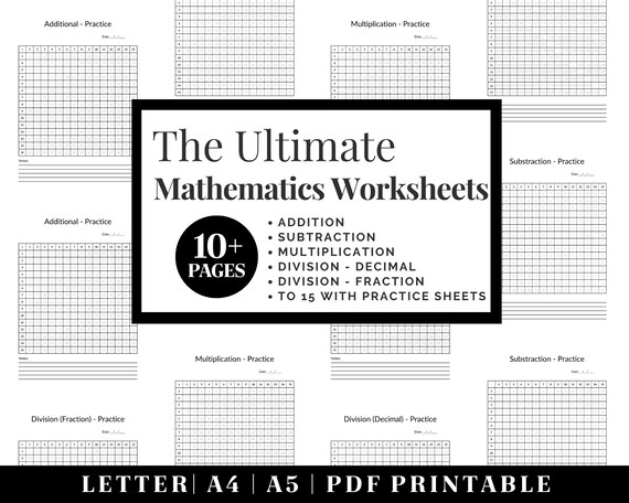 Printable Mathematics Workbook Kindergarten Math Games - Etsy