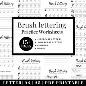 Lerne moderne Kalligraphie | Druckbares Handlettering Arbeitsblatt | Brushlettering-Übungen | Handschrift für Erwachsene | Procreate Schriftzug