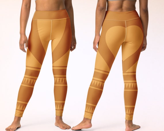 Tribal Yoga Leggings Saffron Gold Curve Enhancing Soft High