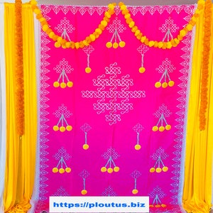 PLOUTUS  Wedding, Party, Events, Backdrop, Pooja, Decoration Fabrics Material - 3D#0024