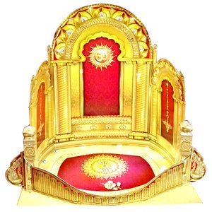 PLOUTUS - 24 Caret Makhar - Eco Friendly & Foldable, Ganpati Makhar Cardboard Material, Indian Pooja, Indian Style
