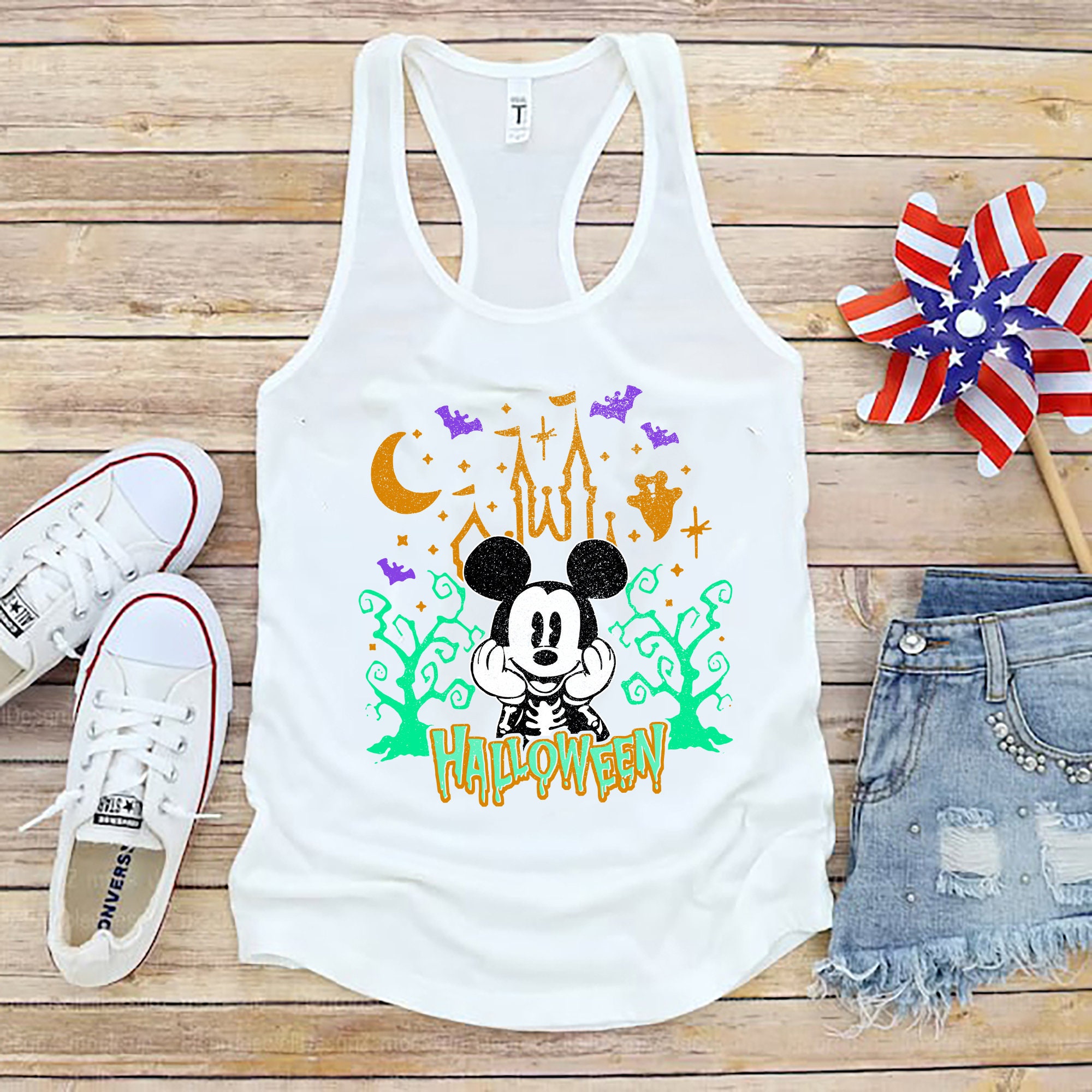 Discover Minnie Halloween Tank, Disney Halloween Tank, Minnie Halloween 2022 , Disney Castle Tank Top