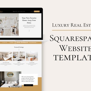 Squarespace Template: Website Template For Real Estate Marketing. A Website Design With Website Banners. Build A Website Yourself
