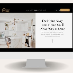 Squarespace Template: Website-Vorlage für das Wohnungsmarketing. Ein Website Design mit Website Bannern. Eine Website selber bauen