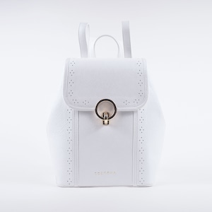 White Ladies Corneli Backpack, High Quality Leather, Christmas Gift for Her