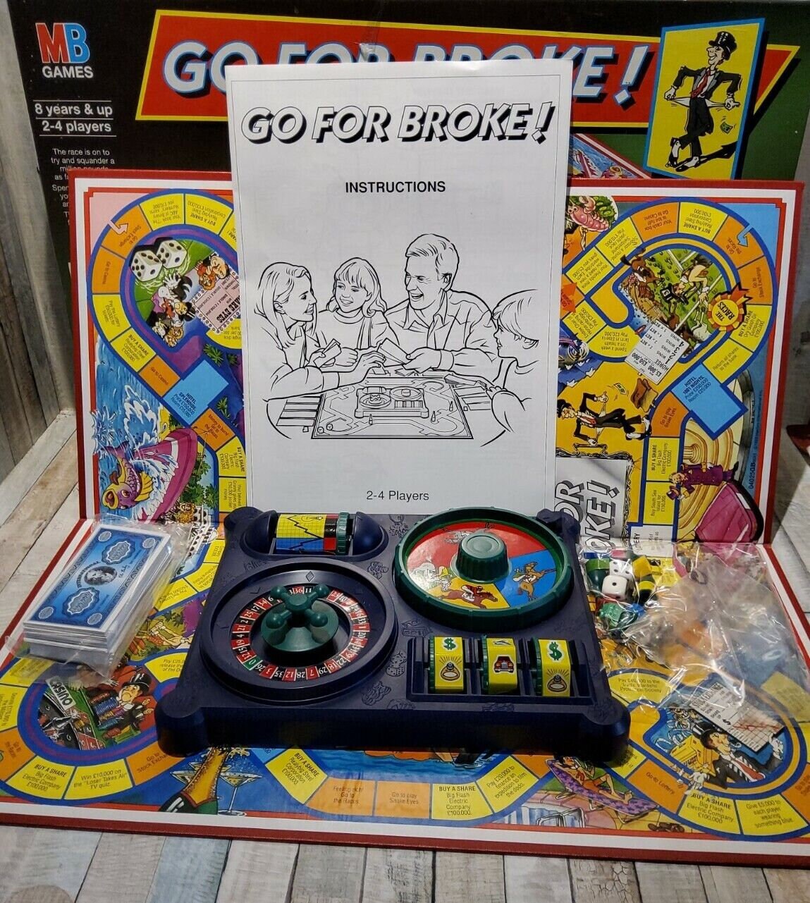 Vintage Go for Broke Family MB Board Game Games 1993 Complete - Etsy