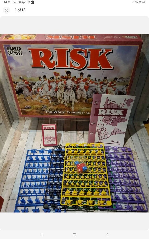 NEW Vintage RISK Board Game World Conquest Game Parker 1996 Etsy