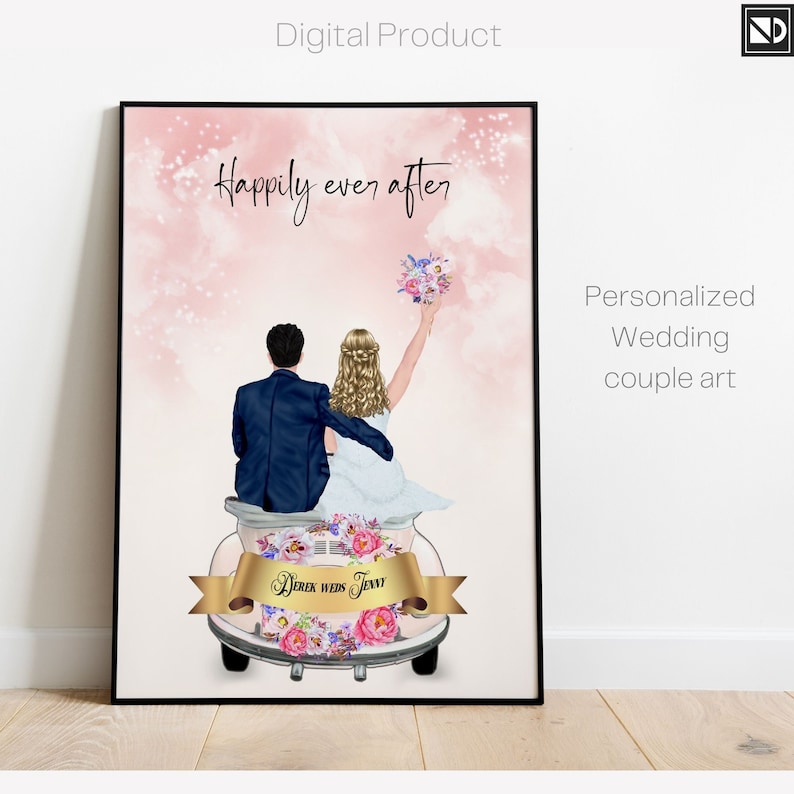 Personalized family portrait, custom watercolor painting, father-son portrait, mother-daughter portrait, painting from photo, family drawing image 9