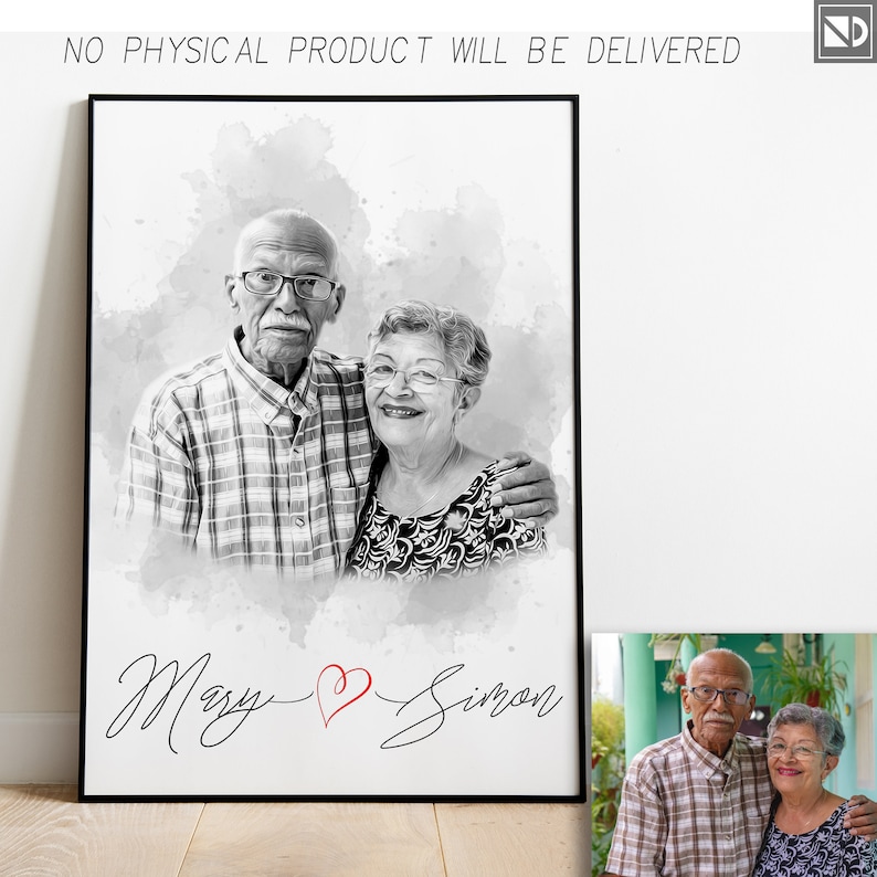 Custom Sketch From Photo, Charcoal sketch, pencil sketch from photo, couple portrait drawing, personalized minimalist sketch, Vintage sketch