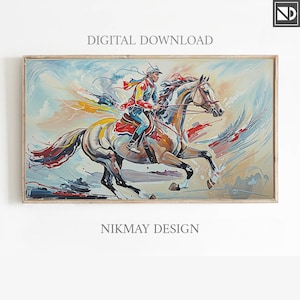 Samsung frame TV art landscape, frame TV art horses,frame TV art mothers day, frame tv art summer,frame tv art wildlife, horse oil painting