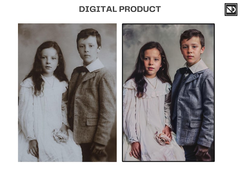 Restauración de fotos antiguas, reparación de fotos antiguas, restauración de imágenes antiguas, servicio de edición de fotos, reparación de fotos dañadas, coloración de fotos, retoque de fotos imagen 4