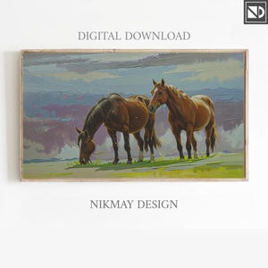 Samsung frame TV art landscape, frame TV art horses,frame TV art mothers day, frame tv art summer,frame tv art wildlife, horse oil painting