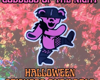 Goddess of the Night Dancing Bear - Halloween Grateful Dead Sticker