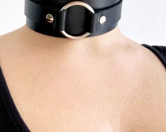 Collier Sex O Ring Choker Joker Chain Ladies Bondage Collar Bdsm Bondage  Restraints Collar Adjustable Women's Accessories-black