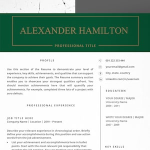 Professional Resume Template for Microsoft Word With 2 Page Etsy Professional Resume Template for Microsoft Word With 2 Page Etsy