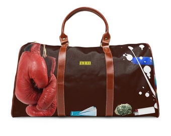 NEW Spring! DEVIN HOLDEN Night Out Vegan Travel Bag | Burgandy Boxing Gloves