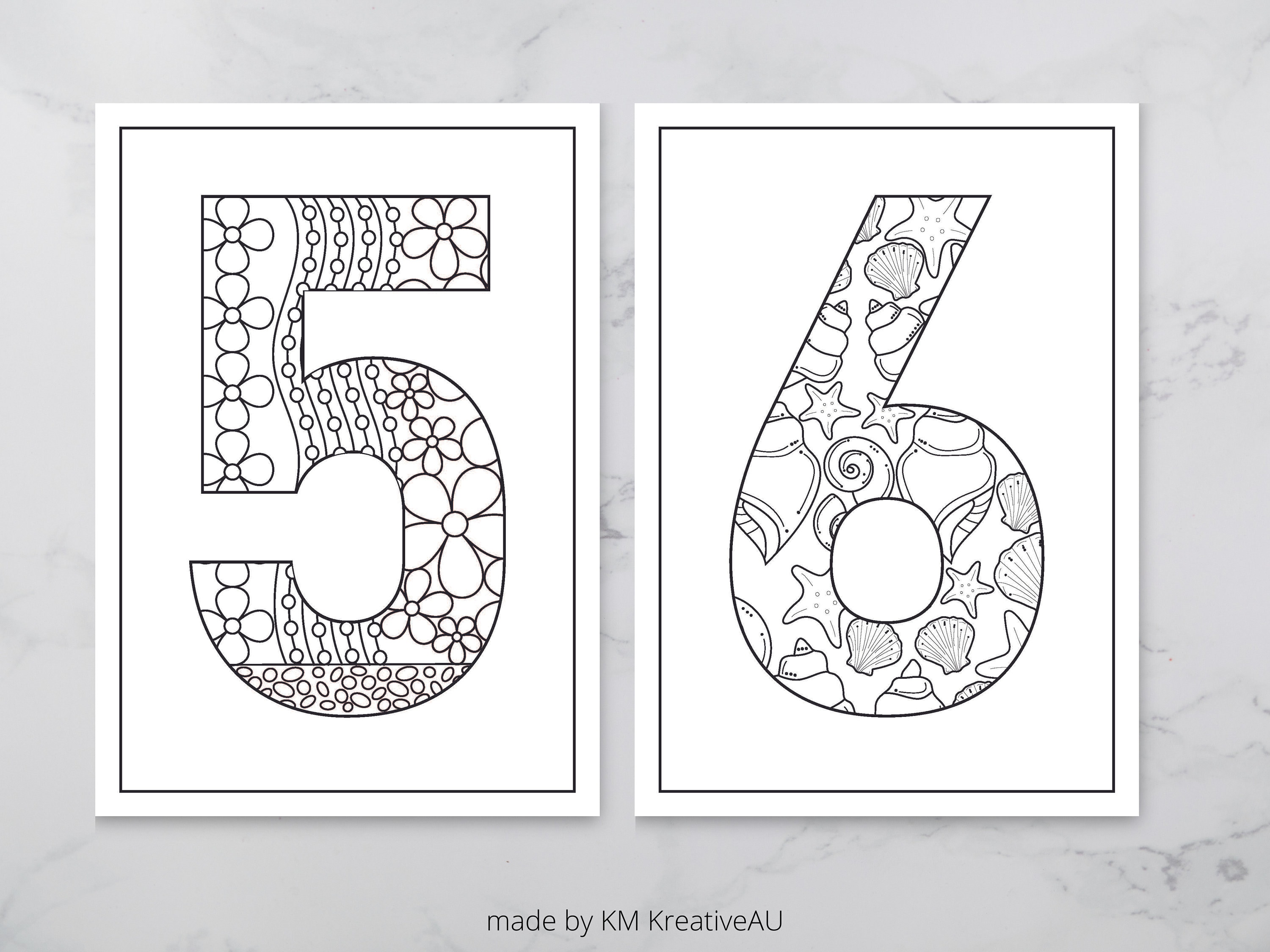 Educational Counting Pages, Printable Number Coloring Sheets, Fun ...