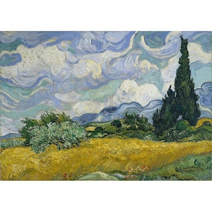 SALE Mint by Michelle Decoupage Paper: Wheatfields and Cypresses