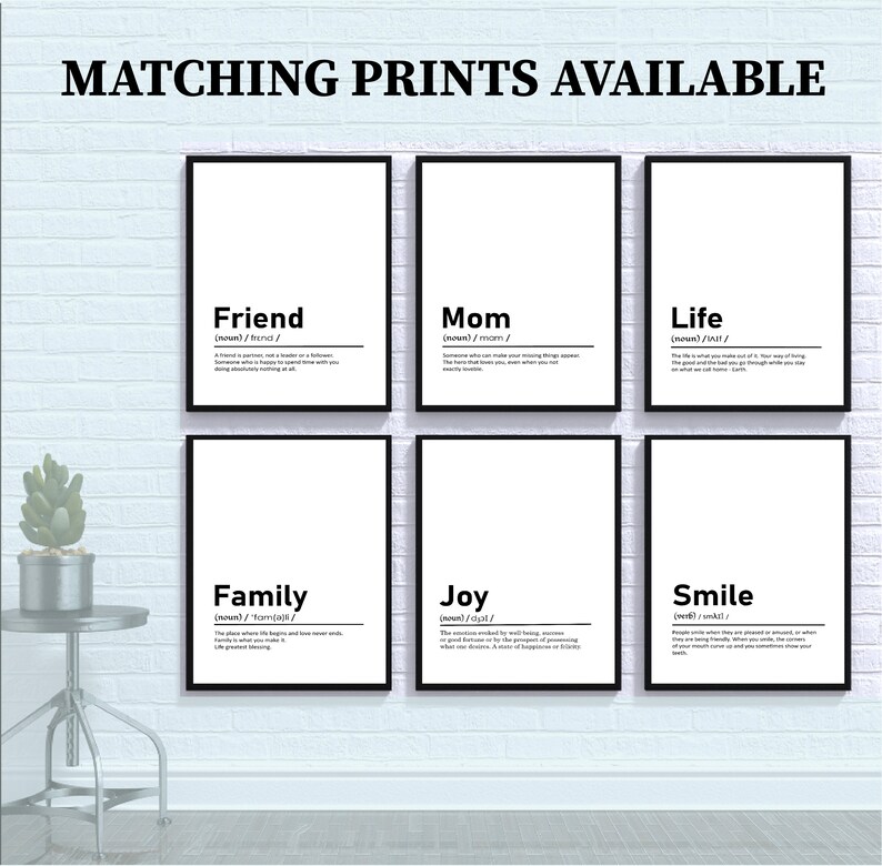 Word Definition Art Definition Poster Word Meaning Print Etsy