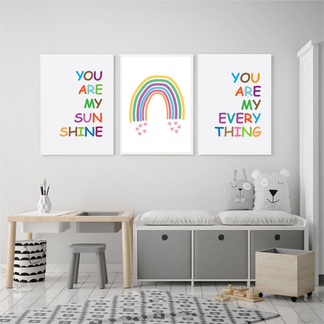 Nursery Decor Set, Educational Poster, Nursery Print Bundle, Nursery ...