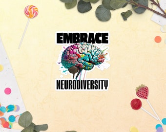 Autocollant d'autisme | Cerveau neurodivergent - Autocollant | Autocollant de sarcasme | Autiste | Sticker pour ordinateur portable | Sensibilisation à l'autisme | Autocollant positif