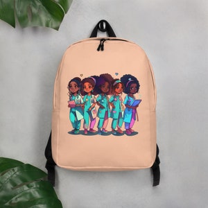 Schwarze Krankenschwester Arbeitstasche | Schwarzer Krankenschwester Rucksack | Reisekrankenschwester | Krankenschwester Tragetasche | Nurse Life Rucksack | Brotbeutel