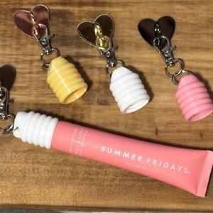 Summer Fridays Lip Gloss Keychain Holder: Travel Purse, Water Bottle Clip