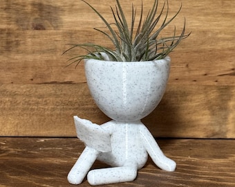 People Planter Air Plant Holder: Modern Desk & Shelf Decor