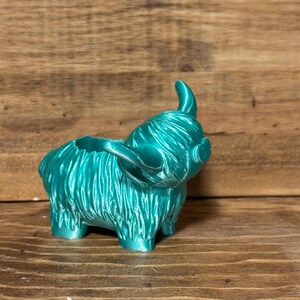 Highland Cow Ring Holder Cute Ring Holder Unique Ring Holder Cute Ring Stand Ring Display Jewelry Display Jewelry Dish Highland Cow Decor Teal