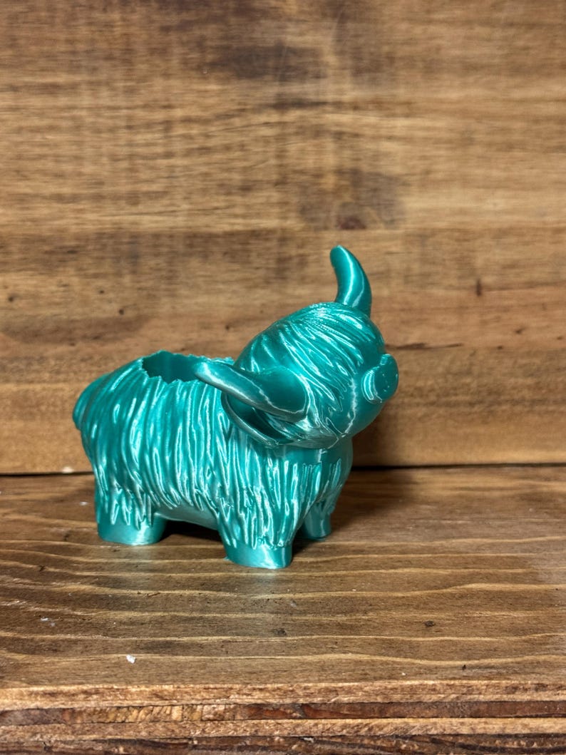 Highland Cow Ring Holder Cute Ring Holder Unique Ring Holder Cute Ring Stand Ring Display Jewelry Display Jewelry Dish Highland Cow Decor Teal
