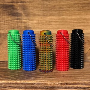 Spikey Fidget Toy Keychain: 3D Printed PLA Stress Toy