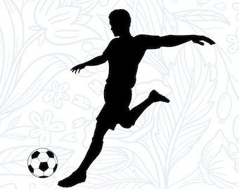 Soccer Player Svg, Dxf, Eps, Ai, Cdr Vector Files for Silhouette, Cricut, Cutting Plotter, Png file